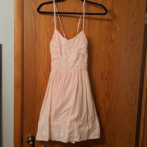 Light pink, delicate, spaghetti dress.